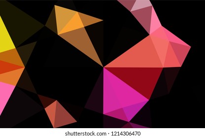 Light Pink, Yellow vector polygon abstract background. A completely new color illustration in a vague style. The textured pattern can be used for background.