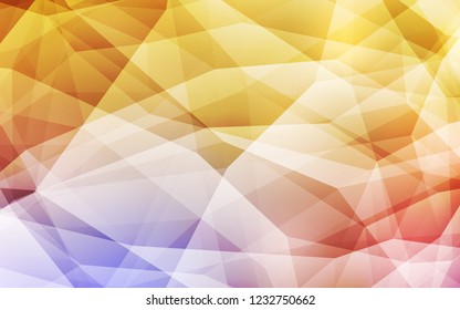 Light Pink, Yellow vector polygon abstract backdrop. Colorful abstract illustration with triangles. Brand new style for your business design.