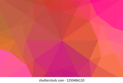 Light Pink, Yellow vector polygon abstract backdrop. Brand new colored illustration in blurry style with gradient. The elegant pattern can be used as part of a brand book.