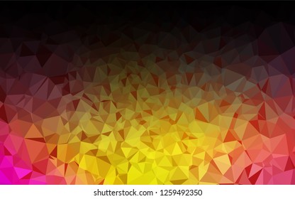 Light Pink, Yellow vector polygon abstract backdrop. Shining colored illustration in a Brand new style. The textured pattern can be used for background.