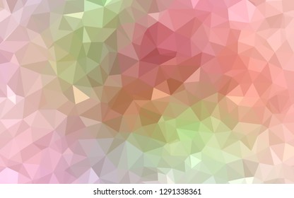 Light Pink, Yellow vector polygon abstract background. Colorful illustration in polygonal style with gradient. Brand new style for your business design.