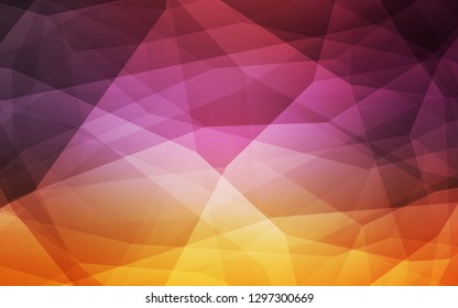 Light Pink, Yellow vector polygon abstract background. Creative geometric illustration in Origami style with gradient. A completely new design for your leaflet.