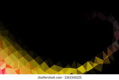 Light Pink, Yellow vector polygon abstract background. An elegant bright illustration with gradient. Template for a cell phone background.
