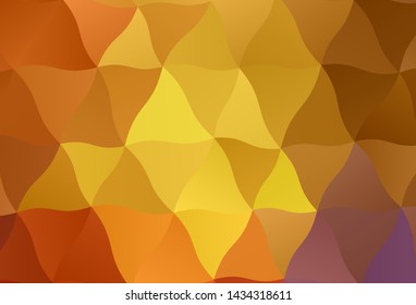 Light Pink, Yellow vector polygon abstract layout. Colorful abstract illustration with triangles. A new texture for your web site.