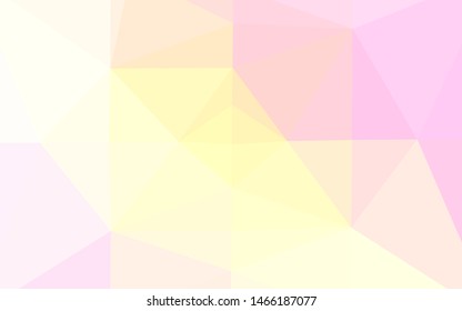 Light Pink, Yellow vector polygon abstract backdrop. A completely new color illustration in a vague style. Brand new style for your business design.