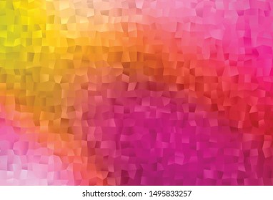 Light Pink, Yellow vector polygon abstract background. A vague abstract illustration with gradient. Completely new template for your business design.