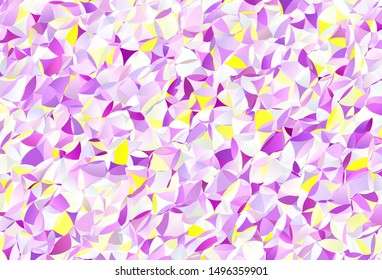 Light Pink, Yellow vector polygon abstract backdrop. Elegant bright polygonal illustration with gradient. Brand new design for your business.