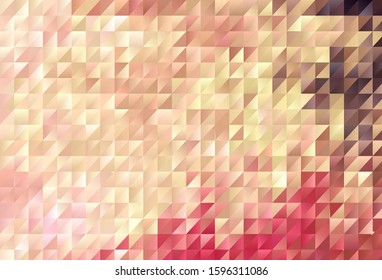 Light Pink, Yellow vector polygon abstract backdrop. Shining colorful illustration with triangles. Triangular pattern for your design.