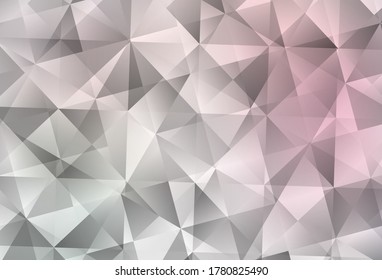 Hellrosa, gelber Vektorpolygon, abstrakter Hintergrund. Farbige Illustration im polygonalen Stil mit Farbverlauf. Neuer Stil für Ihr Business-Design.