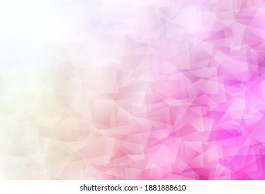 Fondo abstracto de polígono vectorial amarillo rosa claro. Una ilustración de color completamente nueva en un estilo poligonal. Nuevo estilo para su diseño de negocio.
