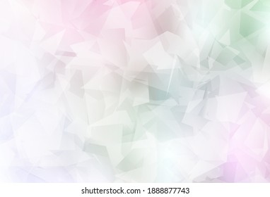 Light Pink, Yellow vector polygon abstract backdrop. A sample with polygonal shapes. New template for your brand book.