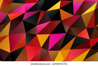 Light Pink, Yellow vector polygon abstract backdrop. Creative illustration in halftone style with gradient. New texture for your design.