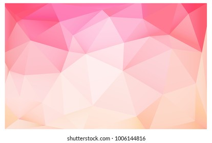 Light Pink, Yellow vector polygonal illustration, which consist of triangles. Triangular design for your business. Creative geometric background in Origami style with gradient