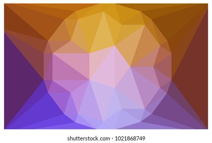 Light Pink, Yellow vector polygonal illustration, which consist of triangles with a gemstone in center. Triangular design of a huge diamond for your business. Creative geometric background of gems.