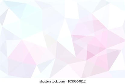 Light Pink, Yellow vector polygonal illustration, which consist of triangles. Triangular pattern for your business design. Geometric background in Origami style with gradient. 