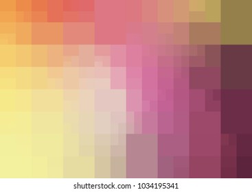 Light Pink, Yellow vector polygonal illustration, which consist of rectangles. Rectangular pattern for your business design. Geometric background in Origami style with gradient. 