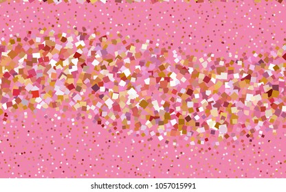 Light Pink, Yellow vector polygonal illustration consisting of rectangles. Rectangular design for your business. Creative geometric background in origami style with gradient.