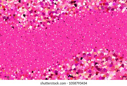 Light Pink, Yellow vector polygonal illustration consisting of rectangles. Rectangular design for your business. Creative geometric background in origami style with gradient.