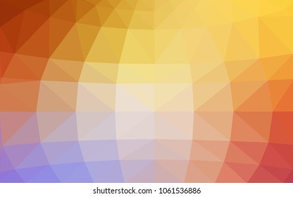 Light Pink, Yellow vector polygonal illustration, which consist of triangles. Triangular pattern for your business design. Geometric background in Origami style with gradient. 