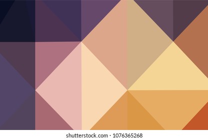 Light Pink, Yellow vector polygonal template. Shining polygonal illustration, which consist of triangles. Triangular pattern for your business design.