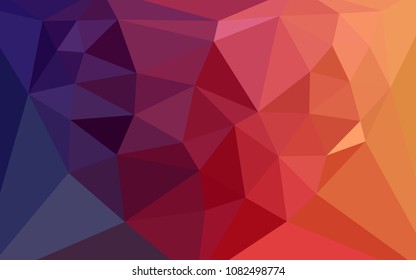 Light Pink, Yellow vector polygonal pattern with a heart in a centre. Colorful illustration with gradient. Pattern for a brand book's backdrop.