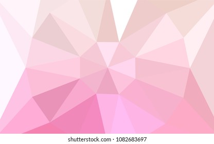 Light Pink, Yellow vector polygonal background with a diamond. Illustration in Origami style with gradient. Best triangular design for your business.