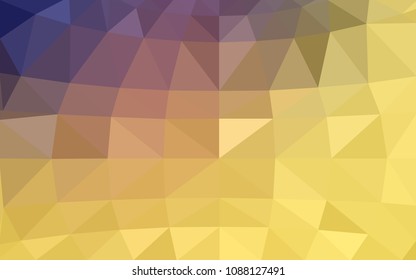 Light Pink, Yellow vector polygonal illustration, which consist of triangles. Triangular pattern for your business design. Geometric background in Origami style with gradient. 