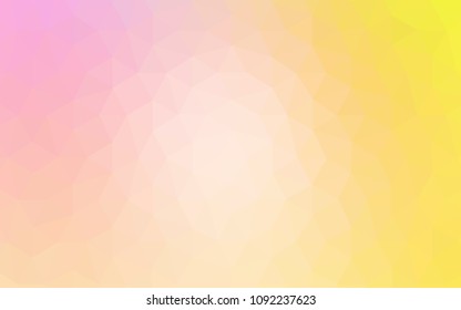 Light Pink, Yellow vector polygonal template. Modern abstract illustration with triangles. Completely new template for your banner.