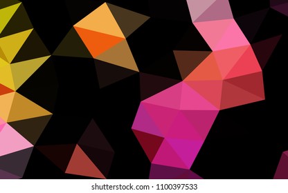 Light Pink, Yellow vector polygonal polygonal. Modern geometrical abstract illustration with gradient. The textured pattern can be used for background.