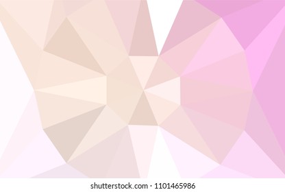 Light Pink, Yellow vector polygonal template with a diamond. Illustration in Origami style with gradient.  A new texture for your web site.
