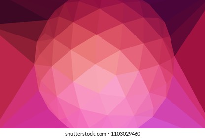 Light Pink, Yellow vector polygonal pattern with a diamond. Colorful illustration in a polygonal style. Brand new design for your business.
