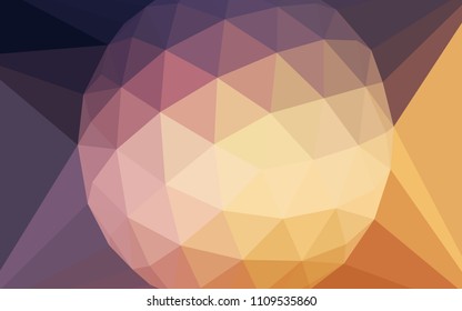Light Pink, Yellow vector polygonal pattern with a diamond. Polygonal illustration, which consists of triangles. Brand new design for your business.