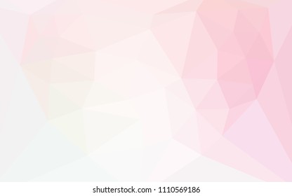 Light Pink, Yellow vector polygonal template with a heart in a centre. Illustration in abstract style with triangles. Brand new design for your business.