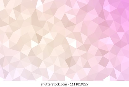 Light Pink, Yellow vector polygonal template. Polygonal abstract illustration with gradient. Polygonal design for your web site.
