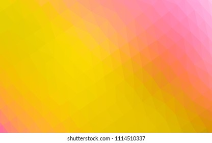 Light Pink, Yellow vector polygonal template. Colorful illustration in abstract style with gradient. Brand new design for your business.