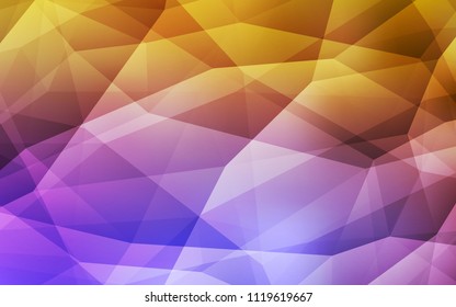 Light Pink, Yellow vector polygonal background. Modern abstract illustration with triangles. Brand new design for your business.