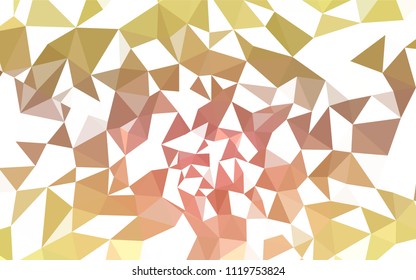 Light Pink, Yellow vector polygonal background. Glitter abstract illustration with an elegant triangles. Textured pattern for your backgrounds.