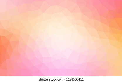 Light Pink, Yellow vector polygonal background. Colorful illustration in polygonal style with gradient. New template for your brand book.