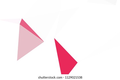 Light Pink, Yellow vector polygonal background. Triangular geometric sample with gradient.  New template for your brand book.