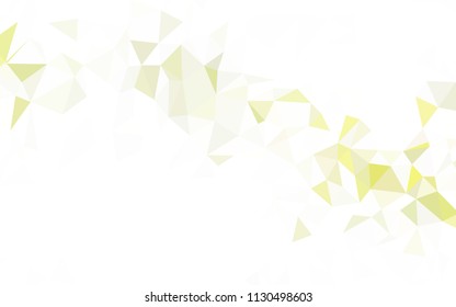 Light Pink, Yellow vector polygonal background. Modern abstract illustration with triangles. Best triangular design for your business.