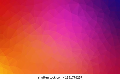 Light Pink, Yellow vector polygonal background. Creative illustration in halftone style with triangles. Best triangular design for your business.
