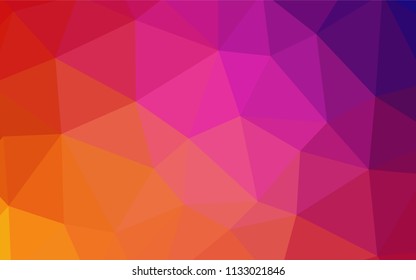 Light Pink, Yellow vector polygonal background. Glitter abstract illustration with an elegant triangles. A completely new design for your leaflet.