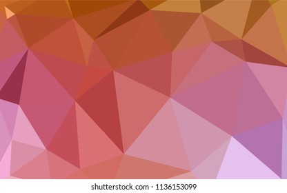 Light Pink, Yellow vector polygonal template. Colorful illustration in abstract style with triangles. Best triangular design for your business.
