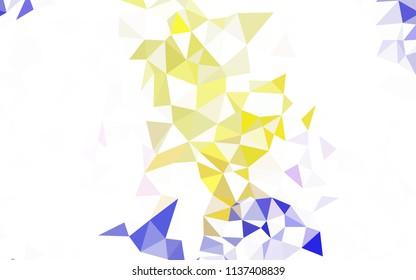 Light Pink, Yellow vector polygonal background. Colorful illustration in abstract style with triangles. Template for cell phone's backgrounds.