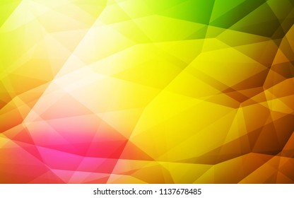 Light Pink, Yellow vector polygonal template. A completely new color illustration in a polygonal style. New template for your brand book.