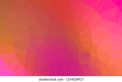 Light Pink, Yellow vector polygonal template. Glitter abstract illustration with an elegant design. The completely new template can be used for your brand book.