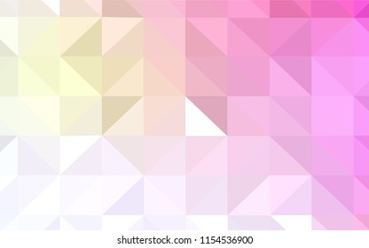 Light Pink, Yellow vector polygonal template. A completely new color illustration in a polygonal style. Template for cell phone's backgrounds.