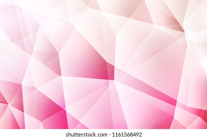 Light Pink, Yellow vector polygonal background. Colorful illustration in abstract style with triangles. Brand new design for your business.