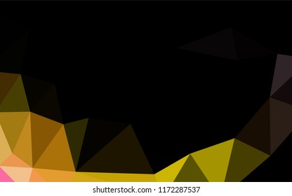 Light Pink, Yellow vector polygonal background. Glitter abstract illustration with an elegant design. The polygonal design can be used for your web site.