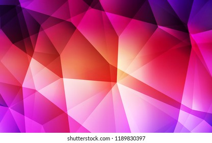 Light Pink, Yellow vector polygonal pattern. Elegant bright polygonal illustration with gradient. Completely new template for your banner.